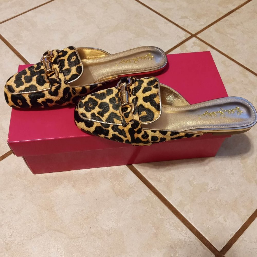 lilly pulitzer cheetah slides